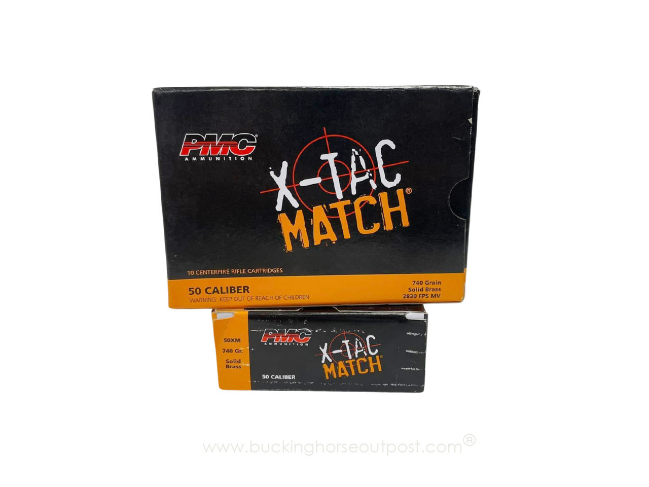 PMC Ammunition X-TAC Match .50 BMG 740 Grain Solid Brass 10rds Per