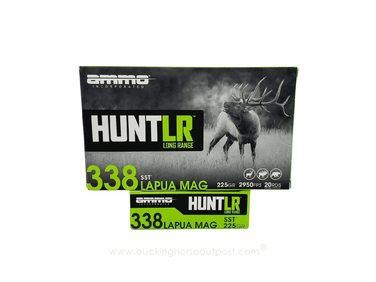 Ammo Inc. HuntLR .338 Lapua Magnum 225 Grain Super Shock Tip 20rds Per Box (338LM225ST-A20) - FREE SHIPPING ON ORDERS OVER $200 