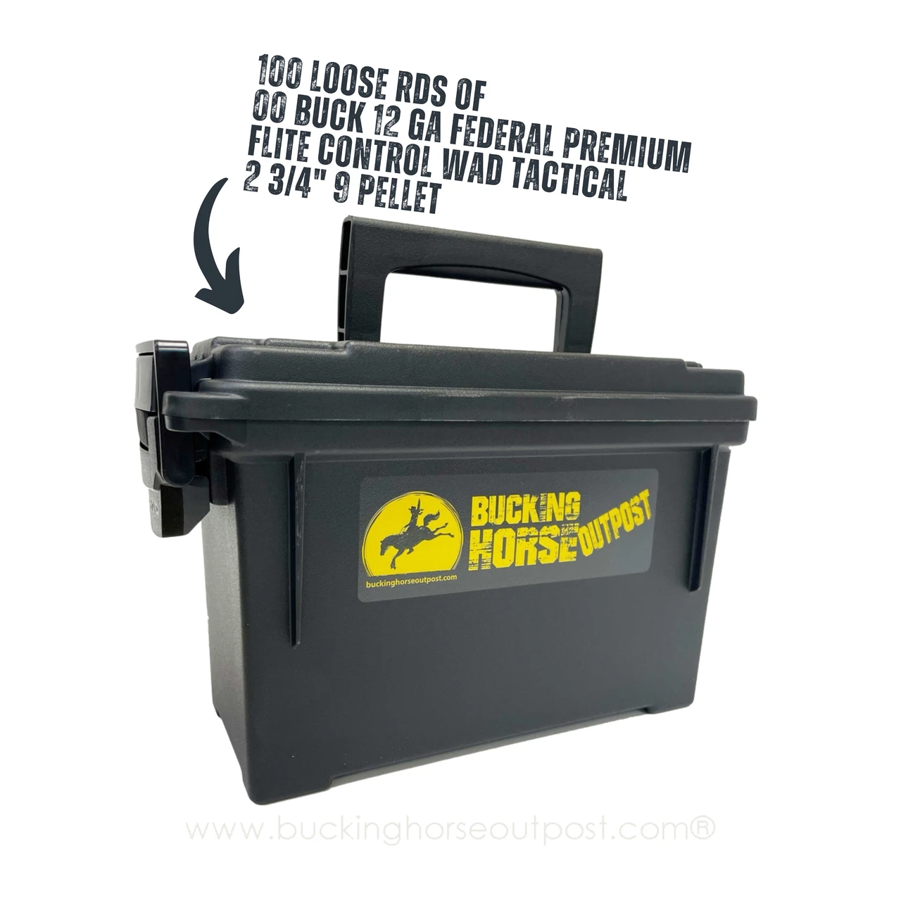 00 Buck Bulk Pack - Federal Tactical 12 Gauge 2-3/4" 9 Pellet Flite Control Wad 00 Buckshot 100rds Loose in 30cal Plastic  Ammo Can - FREE SHIPPING ON ORDERS OVER $200