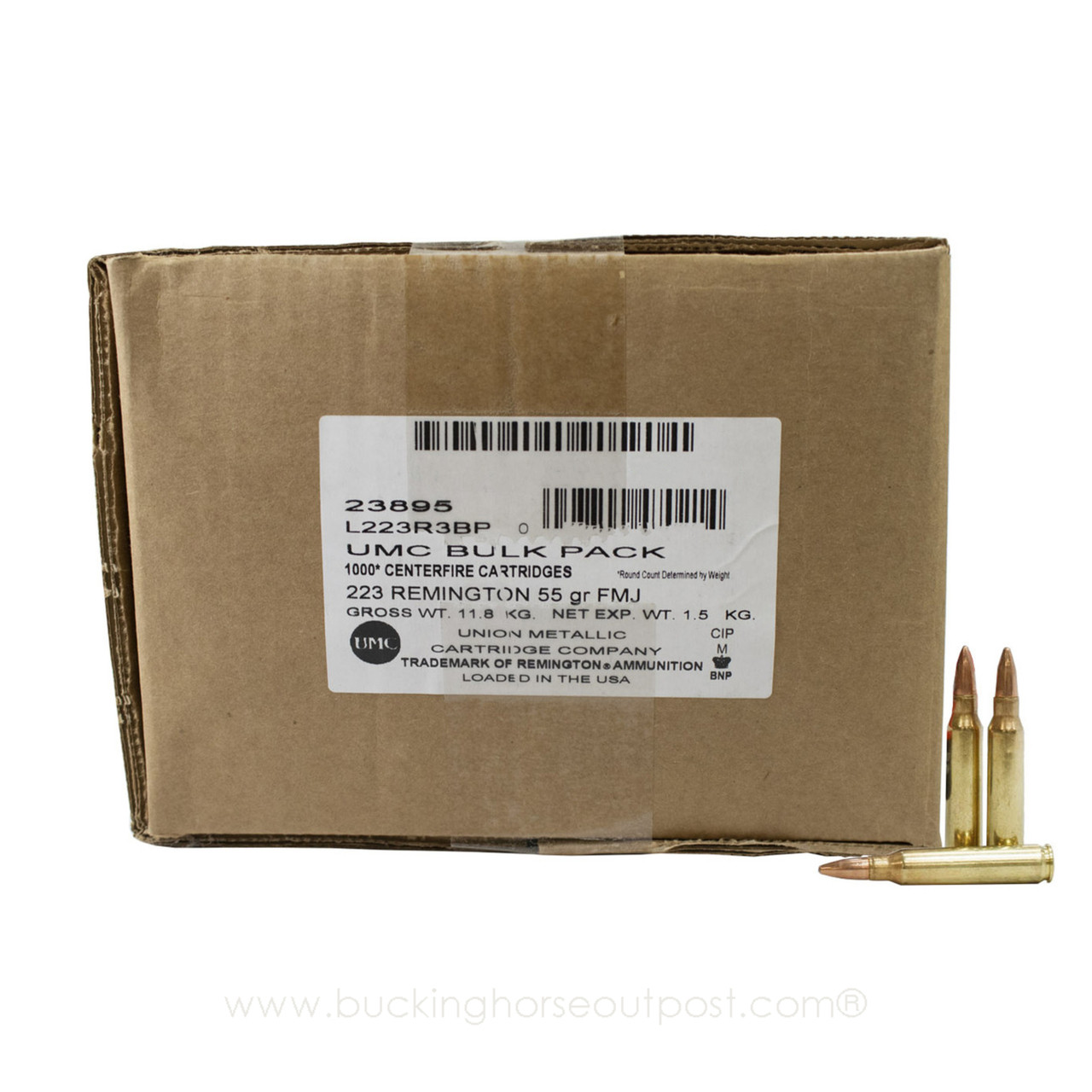 Remington UMC .223 Remington UMC 55 Grain Full Metal Jacket 1000rds Per Case Loose (23895)- FREE SHIPPING ON ORDERS OVER $175