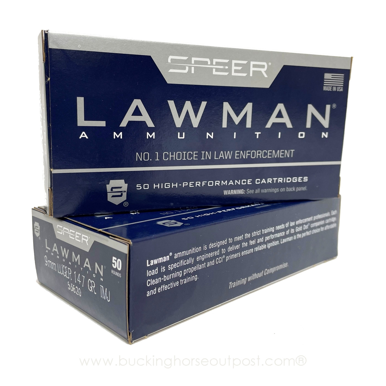 Speer Lawman 9mm 147 Grain Total Metal Jacket 50rds Per Box (53620 ...