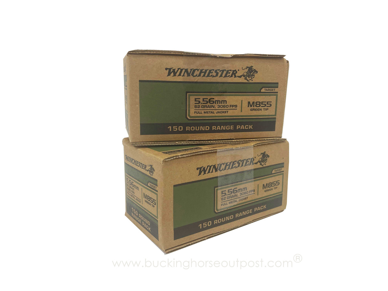 Winchester M855 5.56x45mm 62 Grain Green Tip Full Metal Jacket 150rds Per Box (WM855150)- FREE SHIPPING ON ORDERS OVER $175