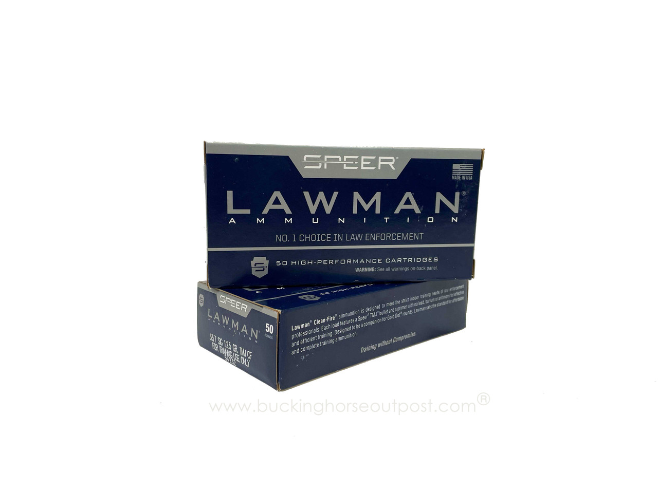 Speer Lawman CleanFire Training .357 Sig 125 Grain Total Metal Jacket 50rds Per Box (54232) Police Trade In- FREE SHIPPING ON ORDERS OVER $175
