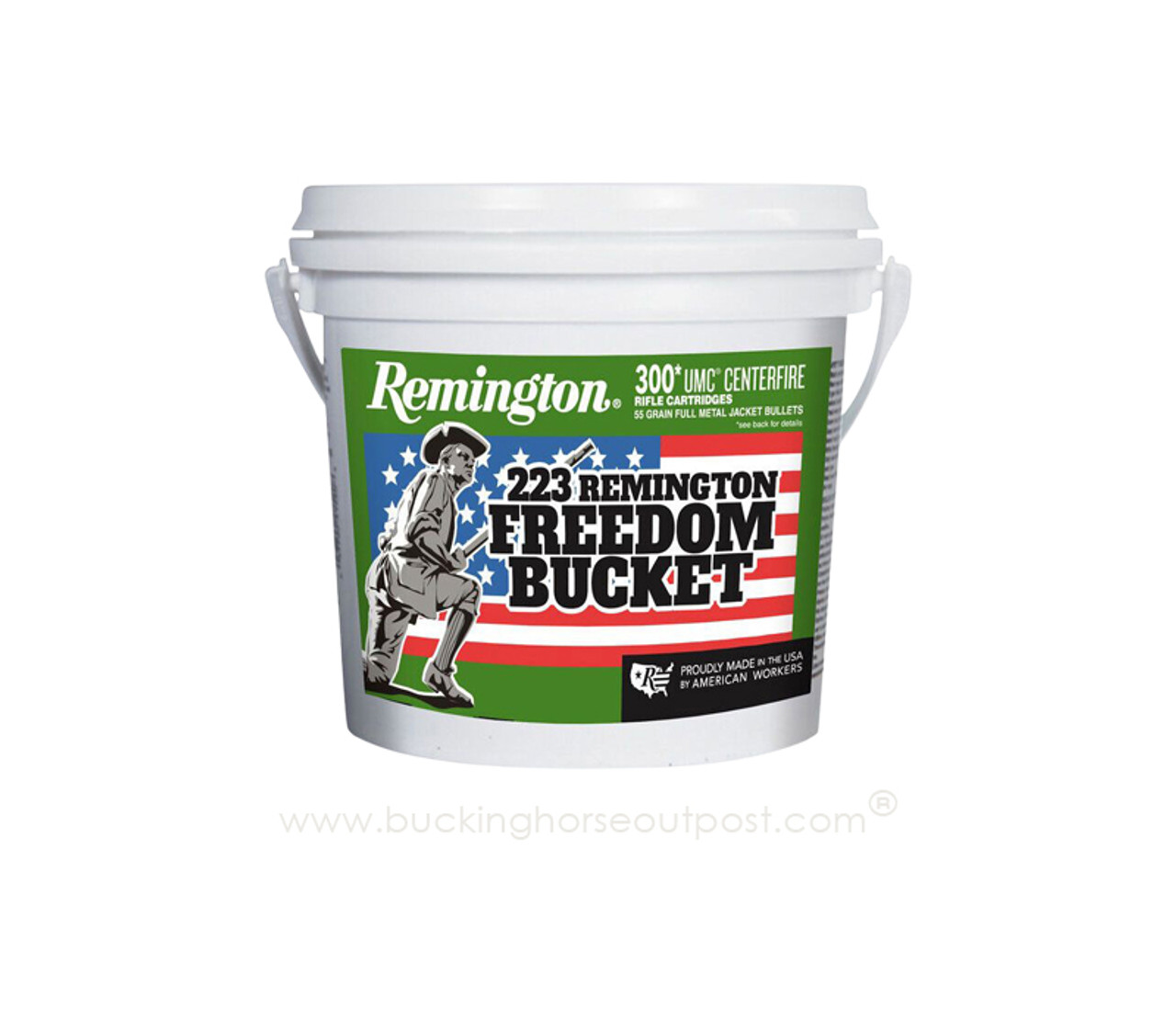 Remington UMC .223 Remington Freedom Bucket 55 Grain Full Metal Jacket 300rds Per Bucket (23897)- FREE SHIPPING ON ORDERS OVER $175