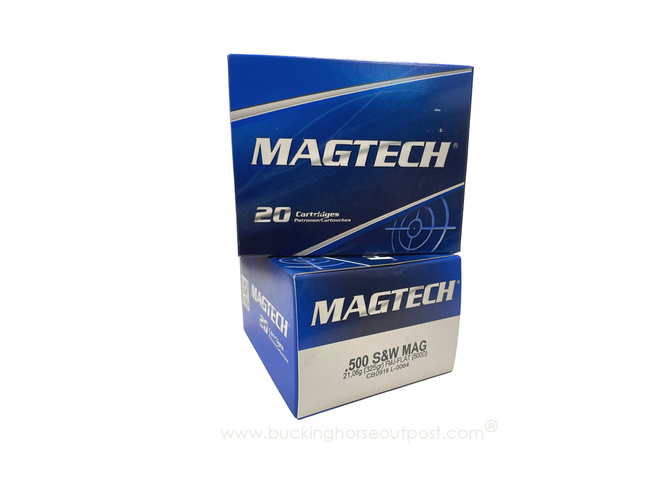 Magtech .500 S&W Magnum 325 Grain Full Metal Jacket 20rds Per Box (500D)- FREE SHIPPING ON ORDERS OVER $175