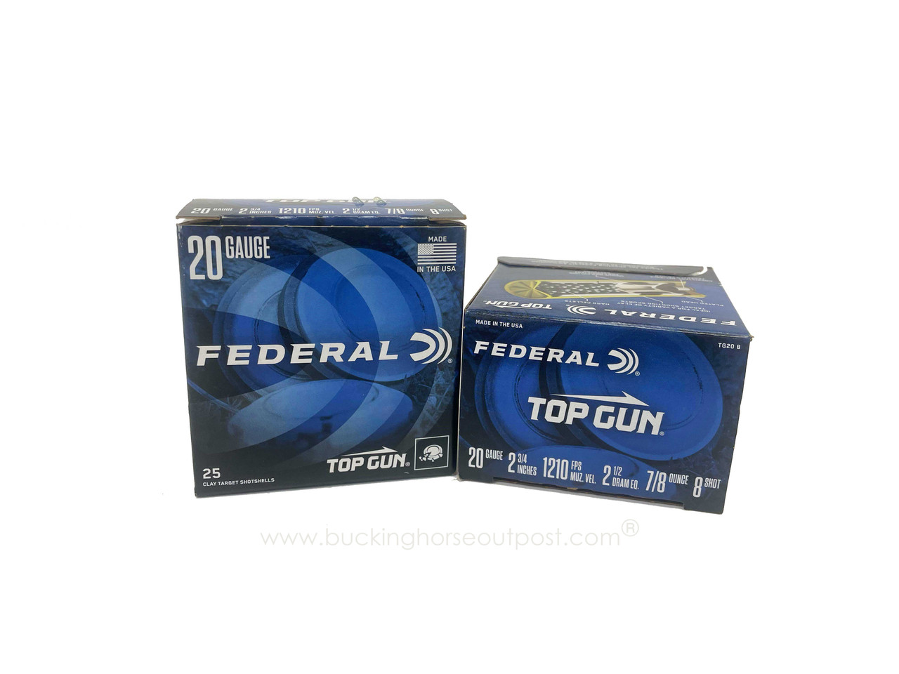 Federal Top Gun 20 Gauge 2-3/4" 7/8oz #8 Shot 25rds Per Box (TG20/8)- FREE SHIPPING ON ORDERS OVER $175