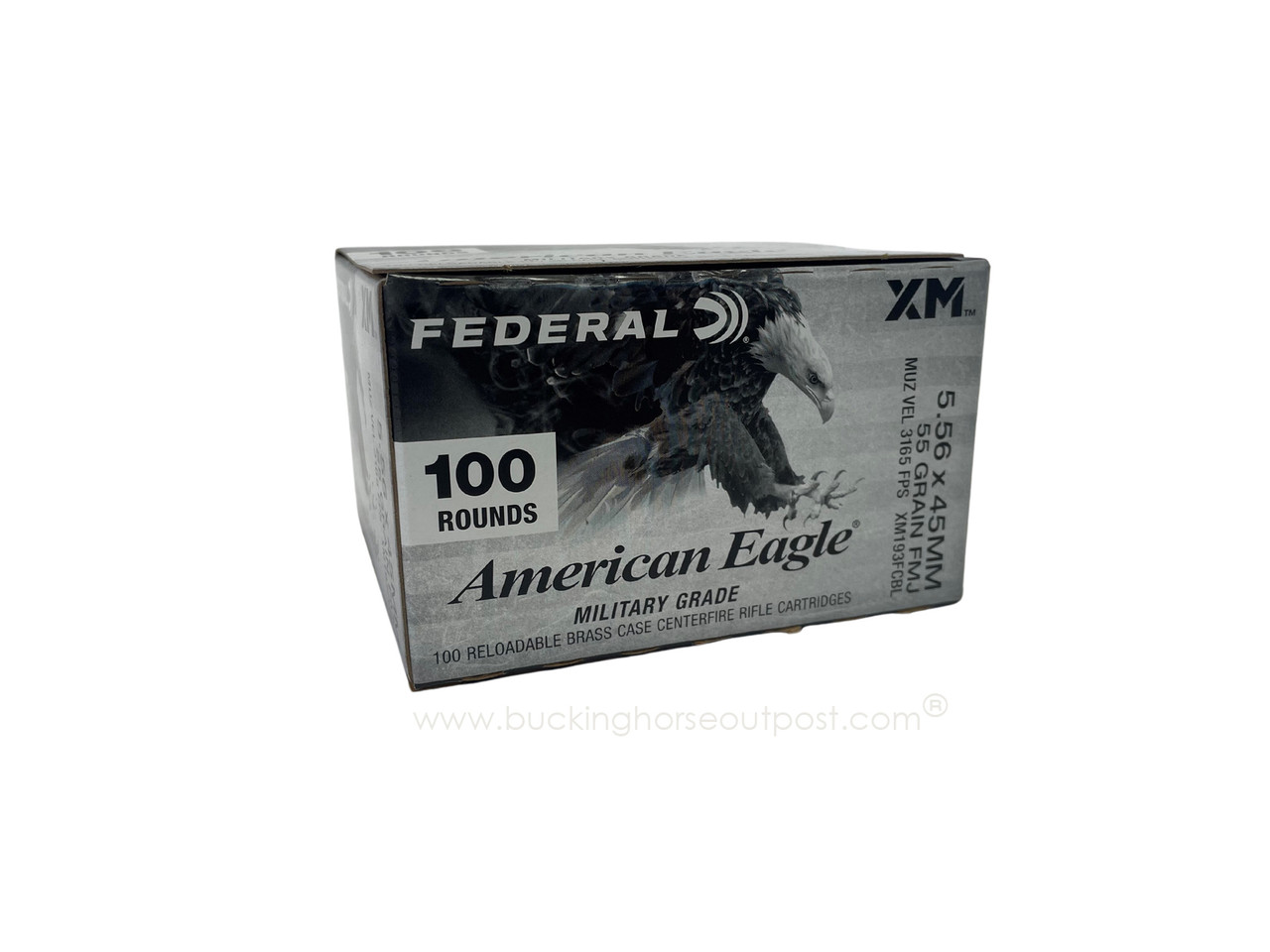 Federal American Eagle XM193 5.56x45mm 55 Grain Full Metal Jacket 100rds Per Box (XM193FCBL)- FREE SHIPPING ON ORDERS OVER $175