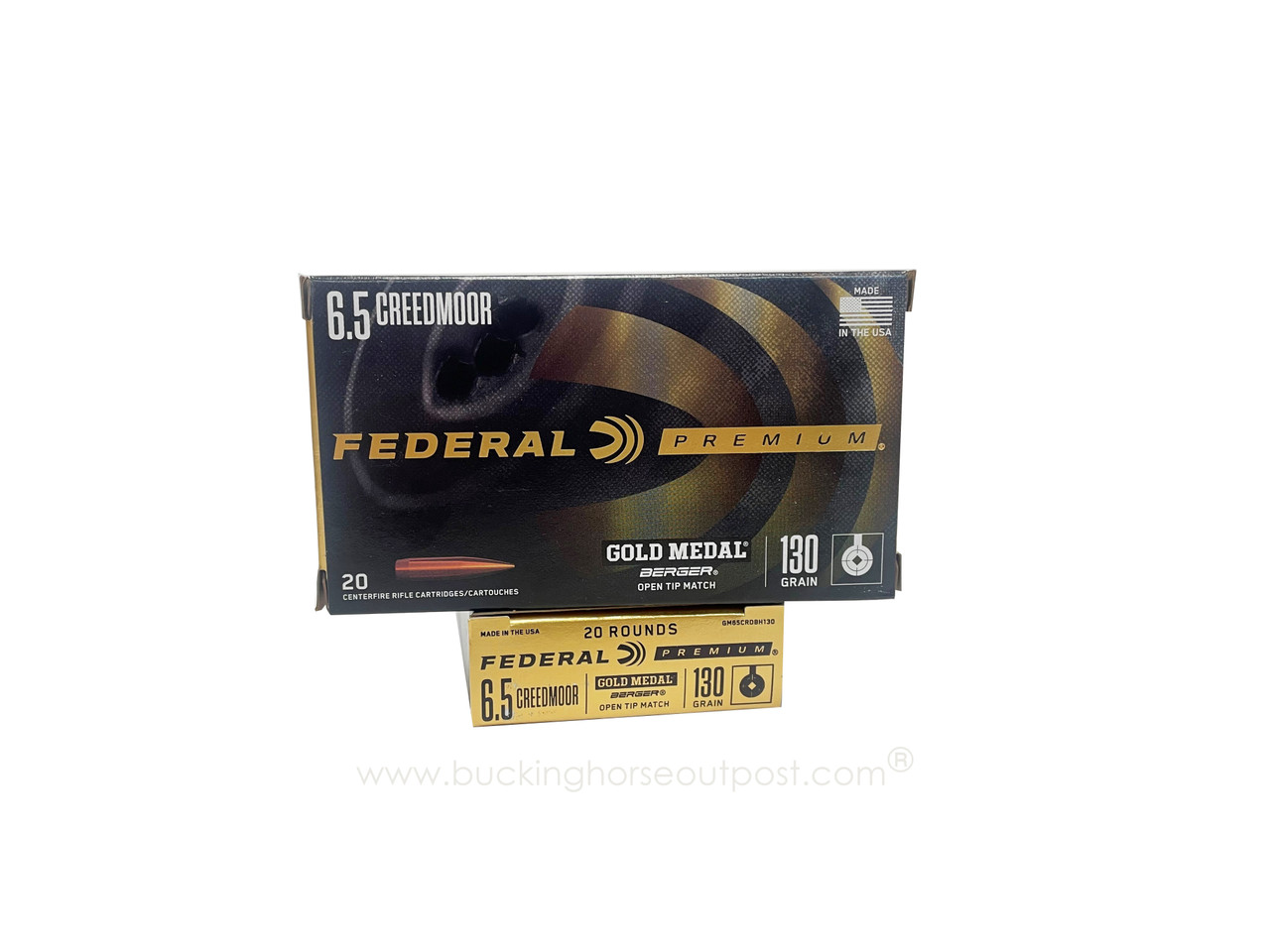 Federal Gold Medal 6.5 Creedmoor 130 gr Berger Open Tip Match 20rds Per Box (GM65CRDBH130) - FREE SHIPPING ON ORDERS OVER $175