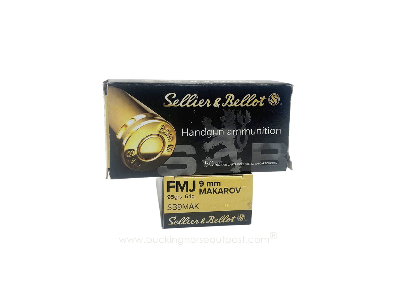 Sellier & Bellot 9mm Makarov 95 gr FMJ, 50 rds per box- FREE SHIPPING ON ORDERS OVER $175