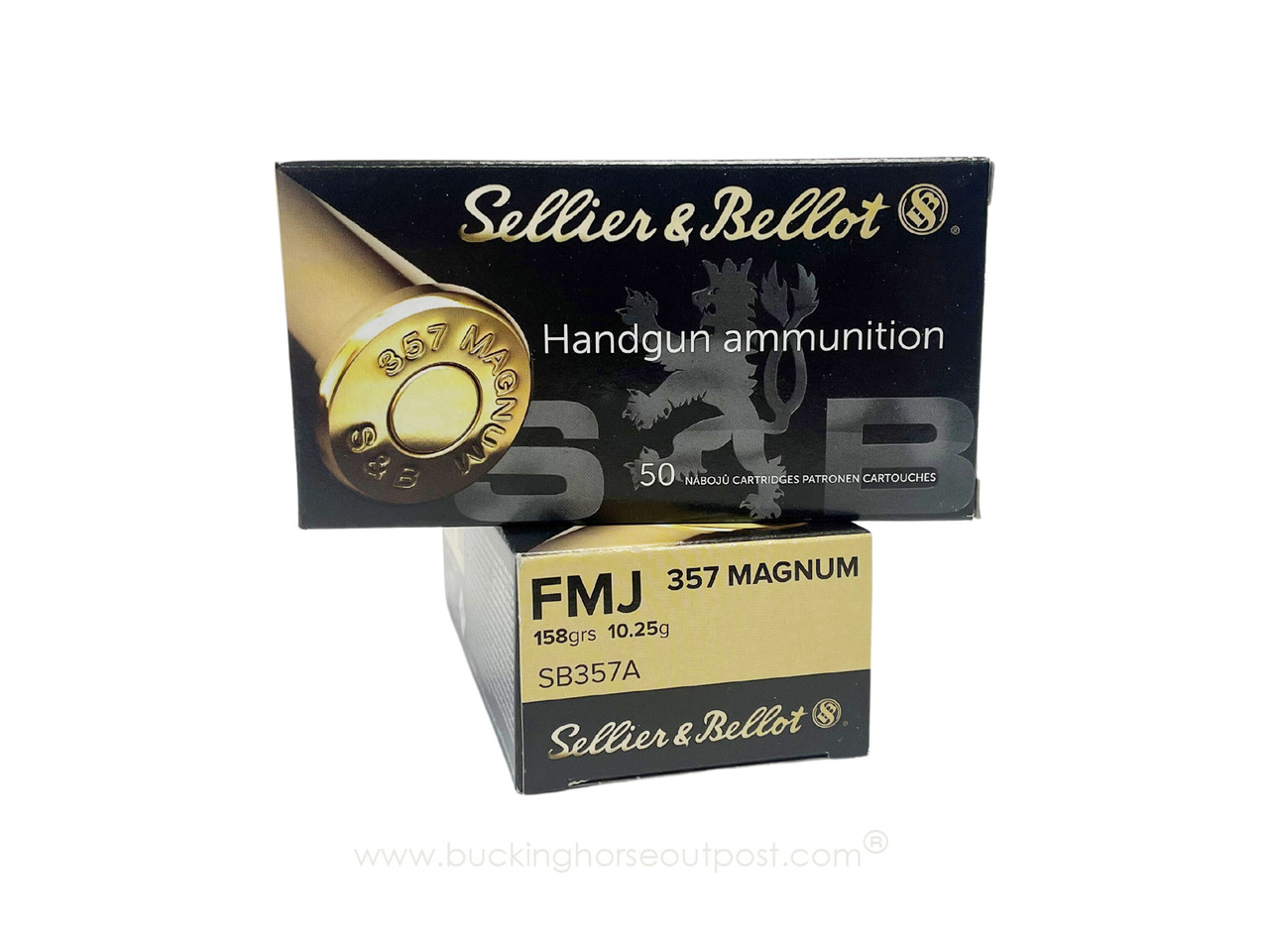Sellier & Bellot .357 Magnum 158 Grain Full Metal Jacket 50rds Per Box (SB357A) - FREE SHIPPING on orders over $175
