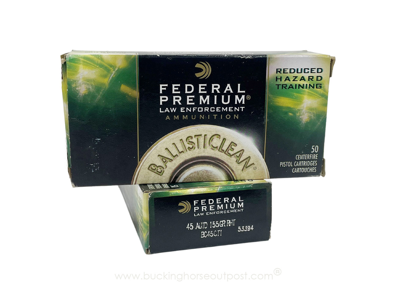Federal Ballisticlean .45 Auto 155 Grain Reduced Hazard Training Frangible Ammunition 50rds Per Box (BC45CT1) - Police Trade In - FREE SHIPPING ON ORDERS OVER $175