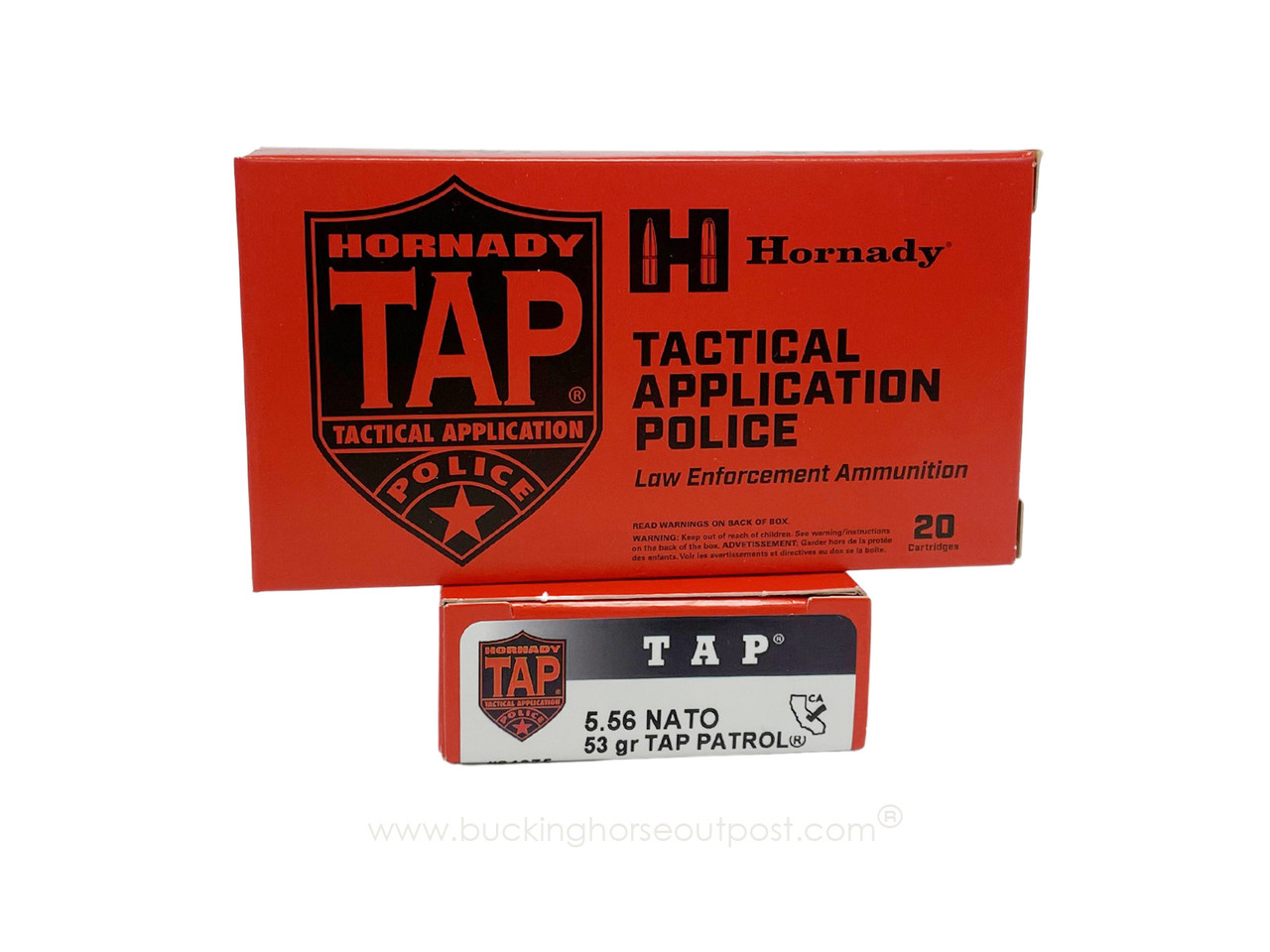 Hornady Tap Patrol 5.56x45MM 53 Grain Flat Polymer Tip 20rds Per Box (81275)  - FREE SHIPPING ON ORDERS OVER $175