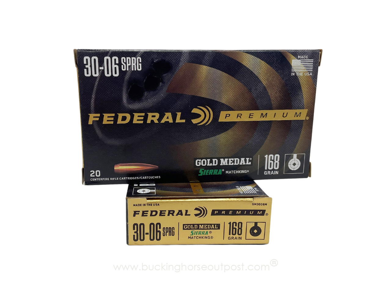 Federal Gold Medal Sierra Matchking .30-06 Springfield  168 Grain Boat Tail Hollow Point 20rds Per Box (GM3006M) - FREE SHIPPING ON ORDERS OVER $175