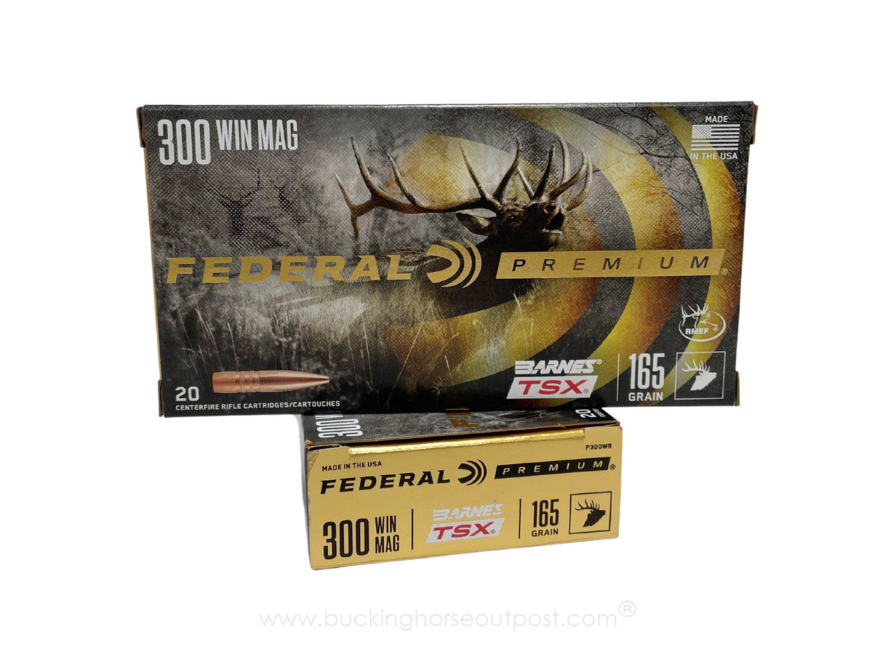 Federal Premium Centerfire Rifle .300 Winchester Magnum 165 Grain Barnes Triple-Shock X Bullet (TSX) 20rds Per Box (P300WR) - FREE SHIPPING ON ORDERS OVER $175