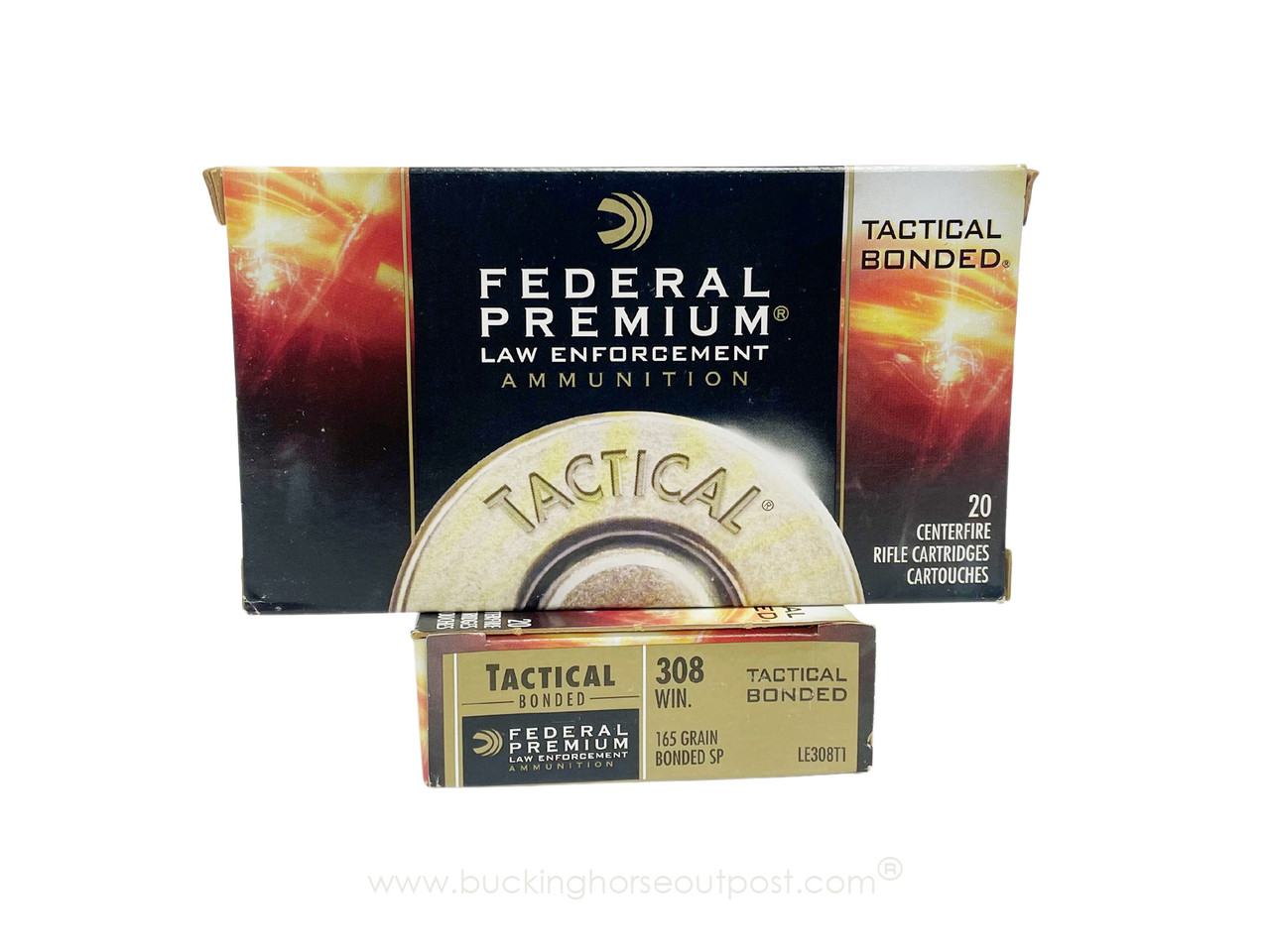 Federal Premium LE Tactical Bonded .308 Winchester 165 Grain Bonded Soft-Point 20rds Per Box (LE308T1) - Police Trade In - FREE SHIPPING ON ORDERS OVER $175