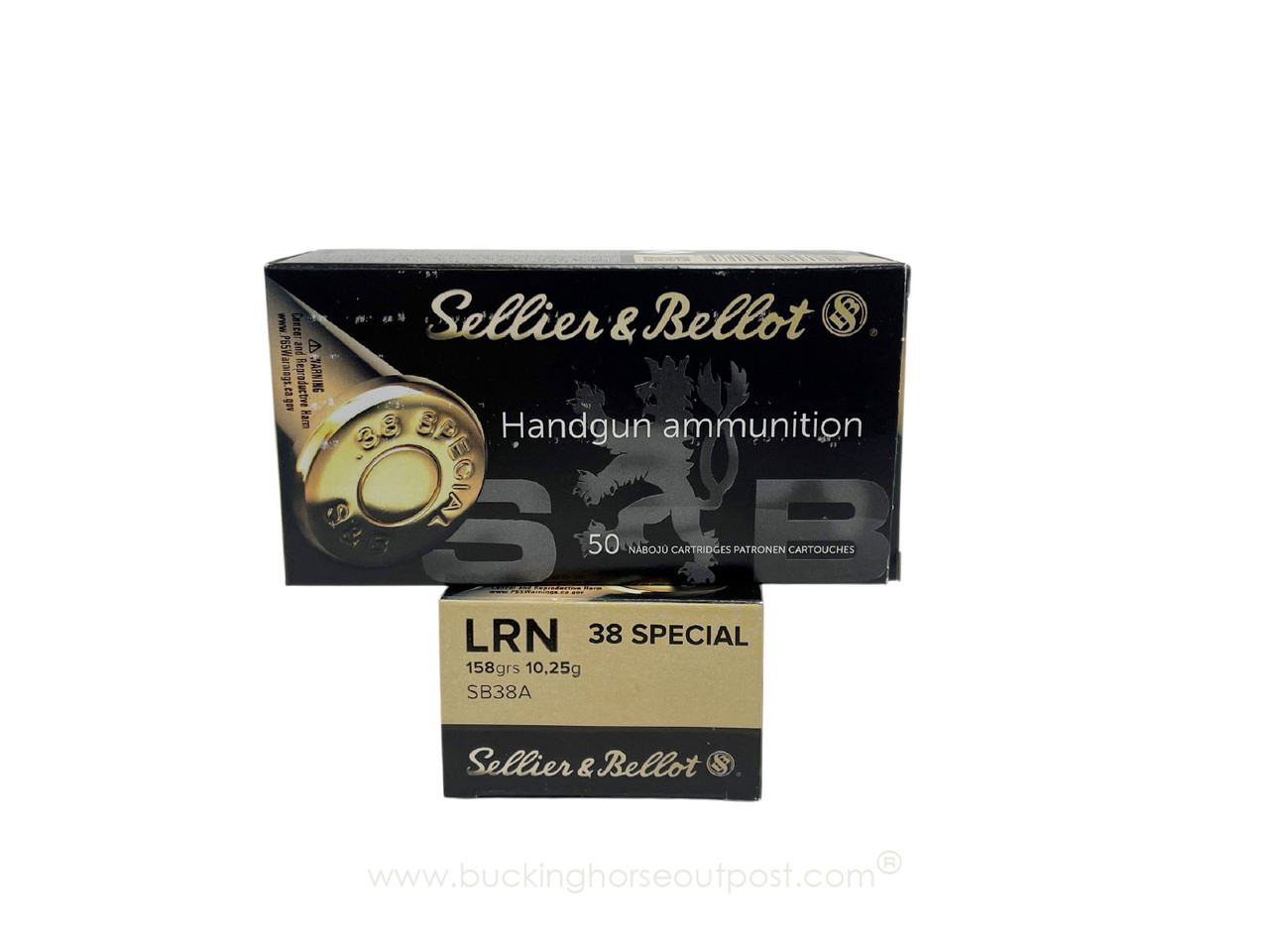 Sellier & Bellot .38 Special 158 Grain Lead Round Nose 50rds Per Box (SB38A)