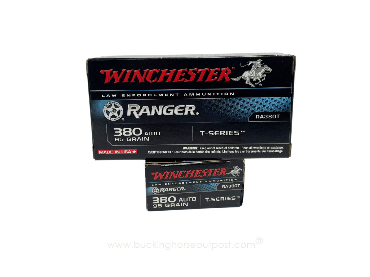Winchester Ammunition Ranger T-Series .380 Auto 95 Grain Jacketed Hollow Point 50rds Per Box (RA380T) - FREE SHIPPING ON ORDERS OVER $200 