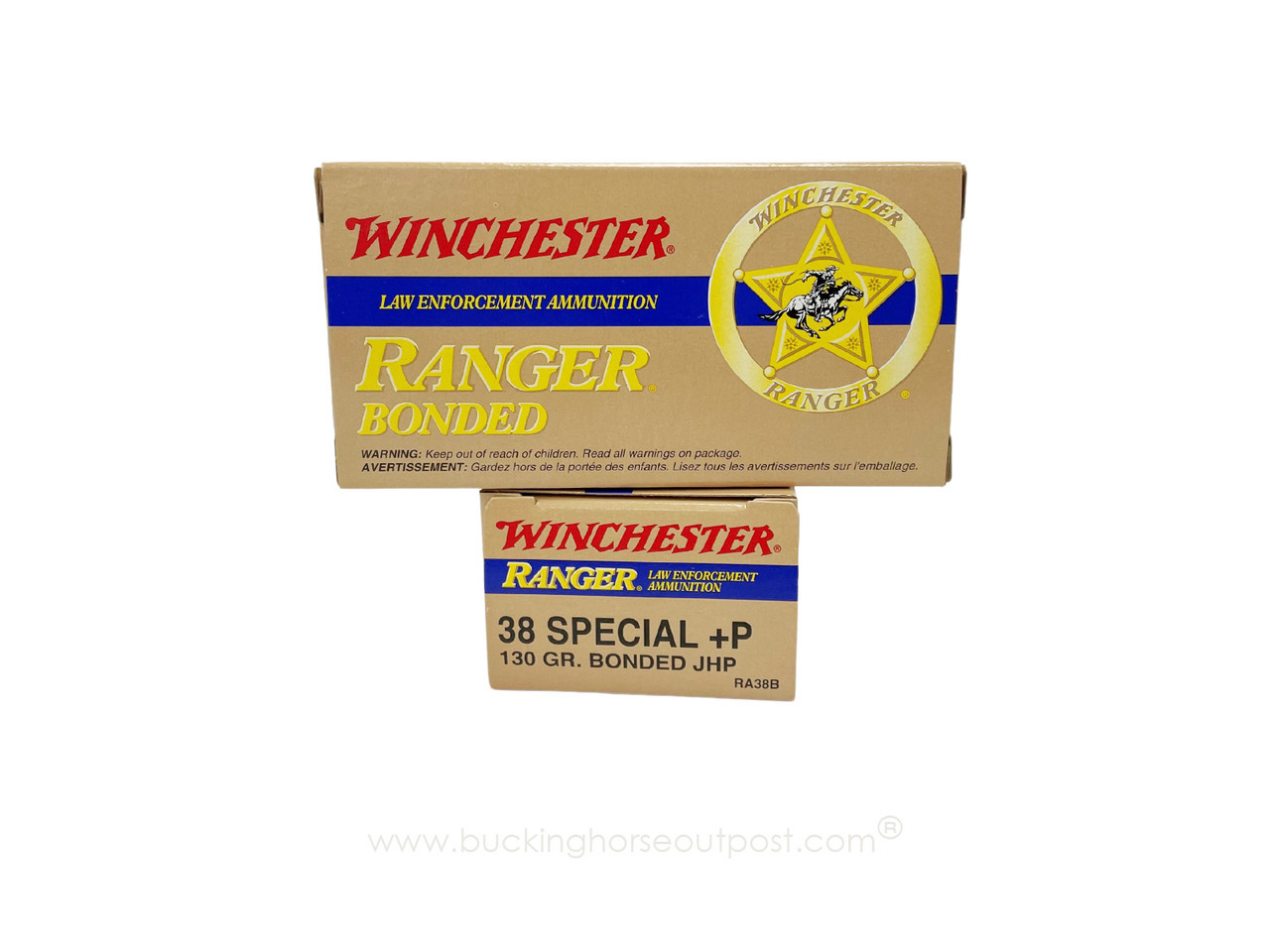 Winchester Ammunition Ranger .38 Special (+P) 130 Grain Bonded Jacketed Hollow Point 50rds Per Box (RA38B) - FREE SHIPPING ON ORDERS OVER $200 