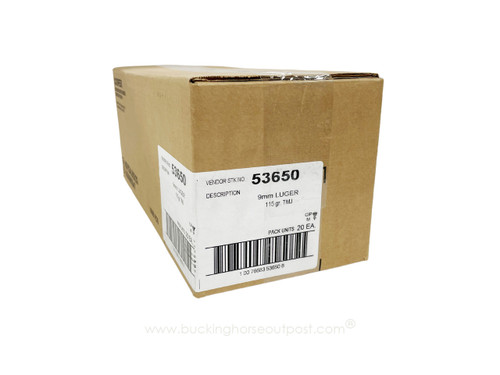 Speer Lawman 9mm 115 Grain Total Metal Jacket 1000rds Per Case (53650) - FREE SHIPPING ON ORDERS OVER $200  Speer Lawman 9mm 115 Grain Total Metal Jacket 1000rds Per Case (53650) - FREE SHIPPING ON ORDERS OVER $200