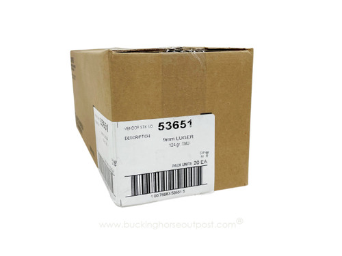 Speer Lawman 9mm 124 Grain Total Metal Jacket 1000rds Per Case (53651) - FREE SHIPPING ON ORDERS OVER $200  Speer Lawman 9mm 124 Grain Total Metal Jacket 1000rds Per Case (53651) - FREE SHIPPING ON ORDERS OVER $200