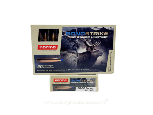Norma Bond Strike .30-06 Springfield 180 Grain Polymer Tip 20rds Per Box (20176422) - FREE SHIPPING ON ORDERS OVER $200  Norma Bond Strike .30-06 Springfield 180 Grain Polymer Tip 20rds Per Box (20176422) - FREE SHIPPING ON ORDERS OVER $200