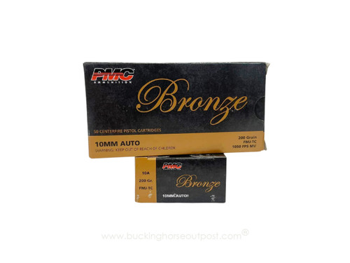 PMC Ammunition Bronze 10mm Auto 200 Grain Full Metal Jacket 50rds Per Box (10A) - FREE SHIPPING ON ORDERS OVER $200  PMC Ammunition Bronze 10mm Auto 200 Grain Full Metal Jacket 50rds Per Box (10A) - FREE SHIPPING ON ORDERS OVER $200