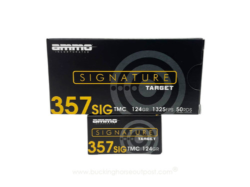 Ammo Inc. Signature .357 Sig 124 Grain Total Metal Coating 50rds Per Box (357S124TMC-A50) - FREE SHIPPING ON ORDERS OVER $200  Ammo Inc. Signature .357 Sig 124 Grain Total Metal Coating 50rds Per Box (357S124TMC-A50) - FREE SHIPPING ON ORDERS OVER $200