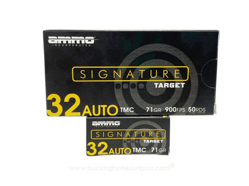 Ammo Inc. Signature .32 Auto 71 Grain Total Metal Coating 50rds Per Box (32071TMC-A50) - FREE SHIPPING ON ORDERS OVER $200  Ammo Inc. Signature .32 Auto 71 Grain Total Metal Coating 50rds Per Box (32071TMC-A50) - FREE SHIPPING ON ORDERS OVER $200