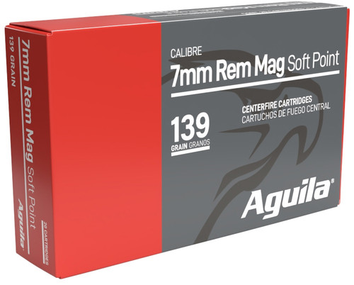 Aguila InterLock 7mm Remington Magnum 139 Grain Boat Tail Soft Point 20rds Per Box (80591AG) - FREE SHIPPING ON ORDERS OVER $200  Aguila InterLock 7mm Remington Magnum 139 Grain Boat Tail Soft Point 20rds Per Box (80591AG) - FREE SHIPPING ON ORDERS OVER $200