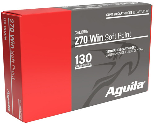 Aguila InterLock .270 Winchester 130 Grain Boat Tail Soft Point 20rds Per Box (8053AG) - FREE SHIPPING ON ORDERS OVER $200  Aguila InterLock .270 Winchester 130 Grain Boat Tail Soft Point 20rds Per Box (8053AG) - FREE SHIPPING ON ORDERS OVER $200