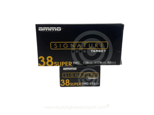 Ammo Inc. Signature .38 Super 135 Grain Total Metal Coating 50rds Per Box (38S135TMC-A50) - FREE SHIPPING ON ORDERS OVER $200  Ammo Inc. Signature .38 Super 135 Grain Total Metal Coating 50rds Per Box (38S135TMC-A50) - FREE SHIPPING ON ORDERS OVER $200