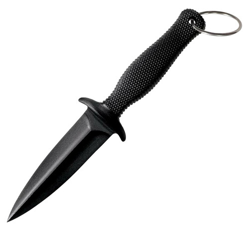 Cold Steel CS-92FBB FGX Boot Blade II 3.25" Fixed Plain Black Griv-Ex Blade/Black Checkered Kray-Ex Handle 