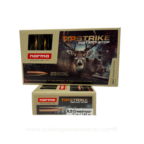 Norma Tipstrike 6.5 Creedmoor 140 Grain Polymer Tip, 20 rds per box
