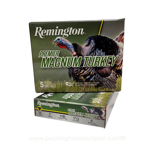 Remington 20 Gauge 3" Premier Magnum Turkey 1 1/4oz 6 Shot, 5rds per box