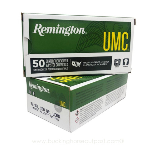 Remington UMC L38S5 .38 Special 158 Grain Lead Round Nose 50rds Per Box (23724)- FREE SHIPPING ON ORDERS OVER $200  Remington UMC L38S5 .38 Special 158 Grain Lead Round Nose 50rds Per Box (23724)- FREE SHIPPING ON ORDERS OVER $200