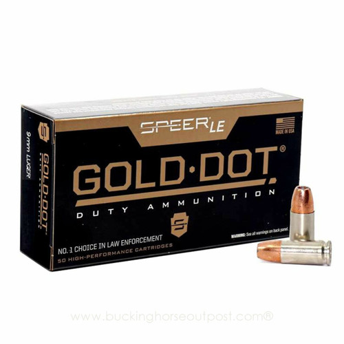 Speer Gold Dot 9mm (+P) 124 Grain Jacketed Hollow Point 50rds Per Box (53617)- FREE SHIPPING ON ORDERS OVER $200  Speer Gold Dot 9mm (+P) 124 Grain Jacketed Hollow Point 50rds Per Box (53617)- FREE SHIPPING ON ORDERS OVER $200