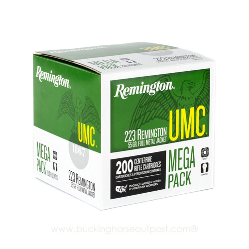 Remington UMC .223 Remington 55 Grain Full Metal Jacket Mega-Pack 200rds Per Box (23683)- FREE SHIPPING ON ORDERS OVER $200  Remington UMC .223 Remington 55 Grain Full Metal Jacket Mega-Pack 200rds Per Box (23683)- FREE SHIPPING ON ORDERS OVER $200