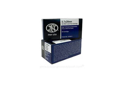 FNH SS195LF 5.7x28mm 27 Grain Lead Free Hollow Point 50rds Per Box (10700012)- FREE SHIPPING ON ORDERS OVER $200  FNH SS195LF 5.7x28mm 27 Grain Lead Free Hollow Point 50rds Per Box (10700012)- FREE SHIPPING ON ORDERS OVER $200