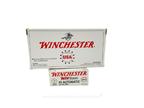 Winchester Ammunition Super X .45 Auto 230 Grain WinClean (Brass Enclosed Base) 50rds Per Box (WC452) Police Trade In- FREE SHIPPING ON ORDERS OVER $200 