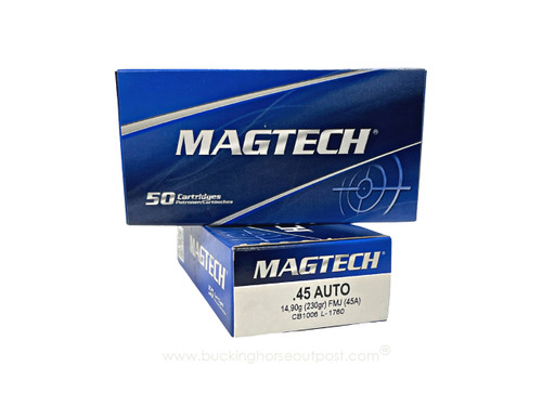 Magtech .45 Auto 230 Grain Full Metal Jacket 50rds Per Box (45A)- FREE SHIPPING ON ORDERS OVER $200  Magtech .45 Auto 230 Grain Full Metal Jacket 50rds Per Box (45A)- FREE SHIPPING ON ORDERS OVER $200