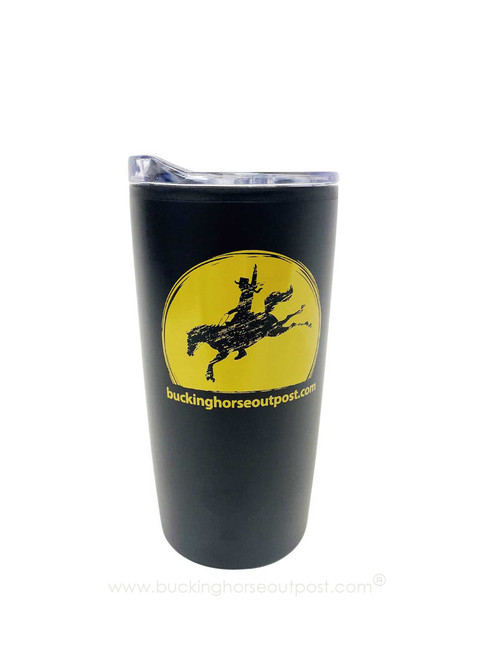 BHO Bucking Horse Outpost Logo 20 oz. Tumbler With Lid Black  BHO Bucking Horse Outpost Logo 20 oz. Tumbler With Lid Black