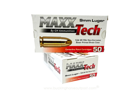 Magtech 9mm Brass case, 124 Grain FMJ ammo. 1000 round case - CDVS