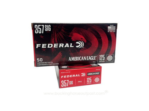 Federal American Eagle .357 SIG 125 Grain Full Metal Jacket 50rds Per Box (AE357S2)- FREE SHIPPING ON ORDERS OVER $200 