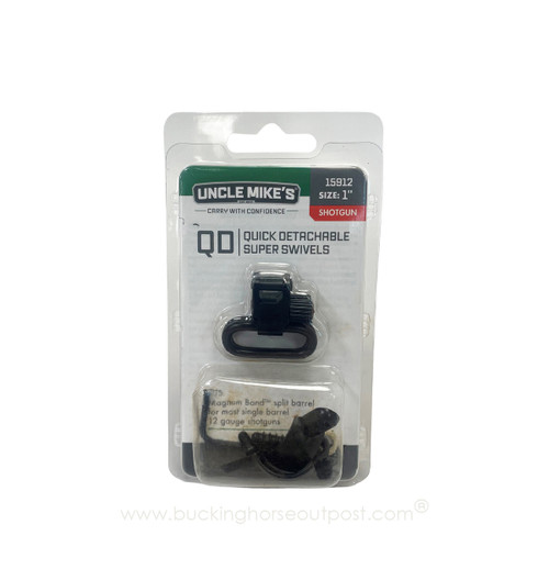 Uncle Mike's 1" Quick Detachable Magnum Band Swivels Black (15912)  Uncle Mike's 1" Quick Detachable Magnum Band Swivels Black (15912)