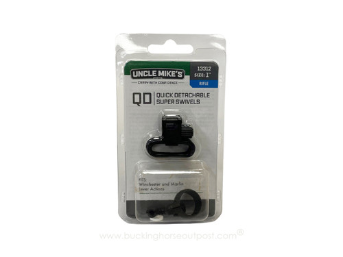 Uncle Mike's 1" Quick Detachable Swivel Full Band Lever Action Black (13312)  Uncle Mike's 1" Quick Detachable Swivel Full Band Lever Action Black (13312)