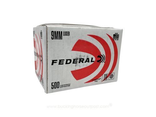 Federal Champion Training 9mm 115 Grain Full Metal Jacket 500rds LOOSE Per Case (C9115A500) Limit 10 cases - FREE SHIPPING on orders over $200  Federal Champion Training 9mm 115 Grain Full Metal Jacket 500rds LOOSE Per Case (C9115A500) Limit 10 cases - FREE SHIPPING on orders over $200