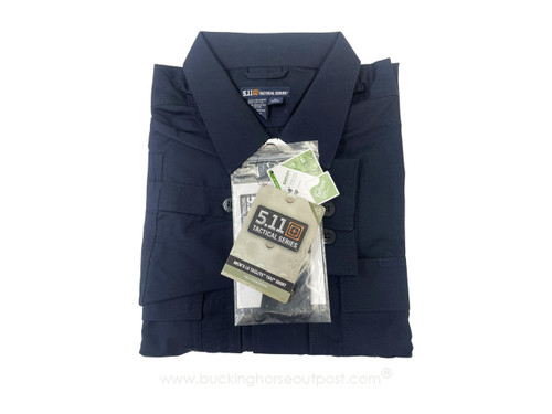 5.11 Men's Tactical Taclite TDU Long Sleeve Shirt Dark Navy XL (72054-724-XL) 