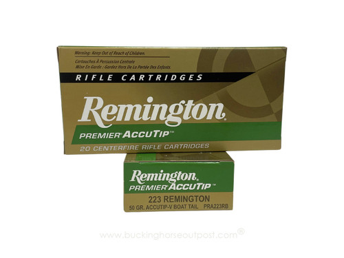 Remington Premier Accutip-V .223 Remington 50 Grain Accutip-V 20rds Per Box (29184) - FREE SHIPPING ON ORDERS OVER $200  Remington Premier Accutip-V .223 Remington 50 Grain Accutip-V 20rds Per Box (29184) - FREE SHIPPING ON ORDERS OVER $200