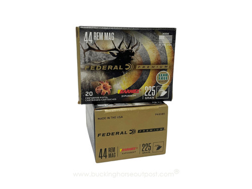 Federal Premium Handgun Hunting .44 Remington Magnum 225 Grain Barnes Expander 20rds Per Box (P44XB1) - FREE SHIPPING ON ORDERS OVER $200 