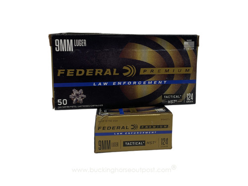 Federal Premium HST 9MM 124 Grain Jacketed Hollow Point 50rds Per Box (P9HST1) - Police Trade In - FREE SHIPPING ON ORDERS OVER $200 